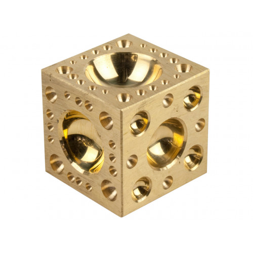 Dapping Block Cube Brass