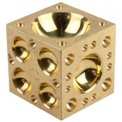 Dapping Block Cube Brass